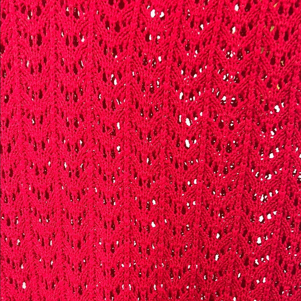 Red Knit Tank Top - Picture 3 of 3